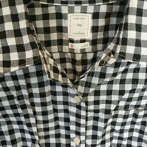 Gap Fitted Boyfriend Gingham Button Down